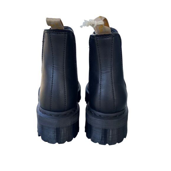 SOLDDr. Martens V 2976 Quad Mono Black Vegan Leather Platform Chelsea Boots SZ 7 - Picture 2 of 7
